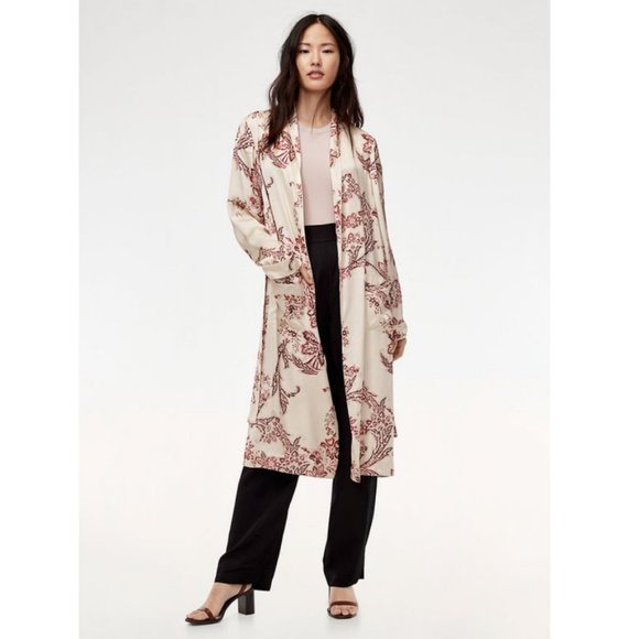 Aritzia Wilfred Silk Pilier Kimono Robe Jacket - Picture 10 of 10